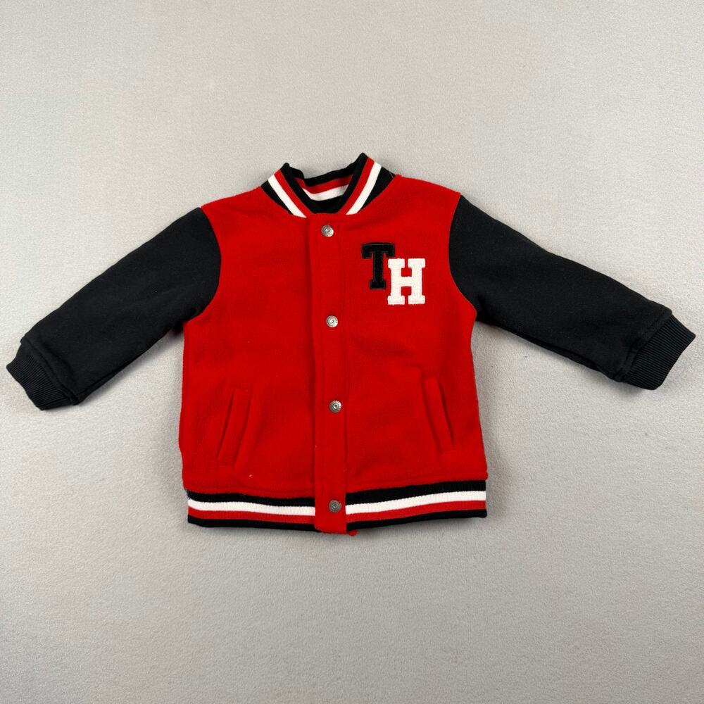 Tommy Hilfiger Baby Varsity Jacket Red Black 6-9M
